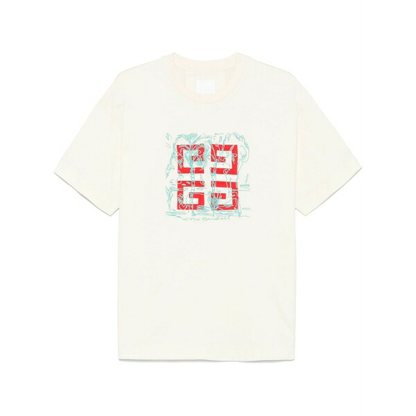 ジバンシー メンズ Tシャツ トップス 4g-print t-shirt Neutrals|asty