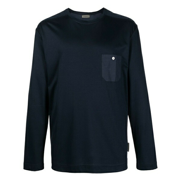 ヅィメリー メンズ プルオーバー トップス Modern lounge long-sleeve t-shirt  Blue