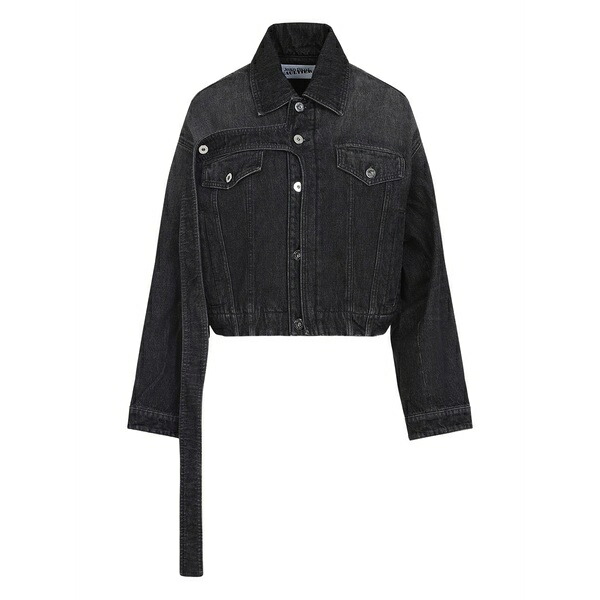 ジャン極点 ゴルチエ レディース 上衣＆上衣 アウター Belted denim jacket Black