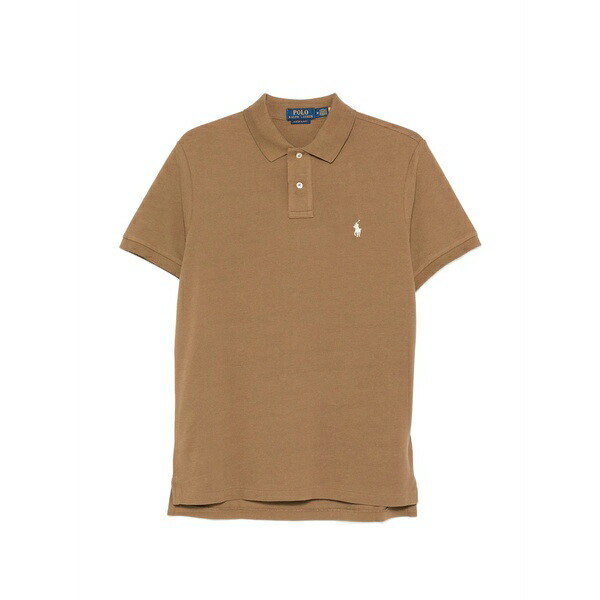 ラルフローレン メンズ スポーツシャツ トップス Button short-sleeve polo shirt Brown