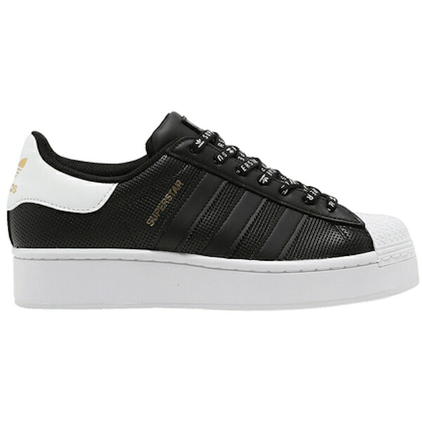 adidas アディダス レディース スニーカー 【adidas Superstar Bold Core Black (Women's)】 サイズ US_7(24.0cm) Core Black/Cloud White/Gold Metallic｜asty