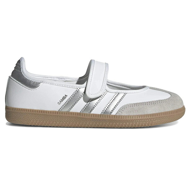 adidas アディダス レディース スニーカー  【adidas Samba Jane White Silver Metallic (Women\u0027s)】  大きさ US_7(24.0糎) Footwear White/Silver Metallic/Gum 4