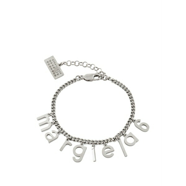 マルタンマルジェラ メンズ ブレスレット・バングル・アンクレット 添え物 Logo-pendant bracelet Silver