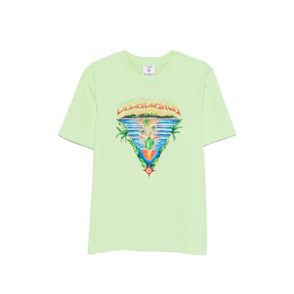カサブランカ メンズ Tシャツ トップス Graphic t-shirt Green｜asty