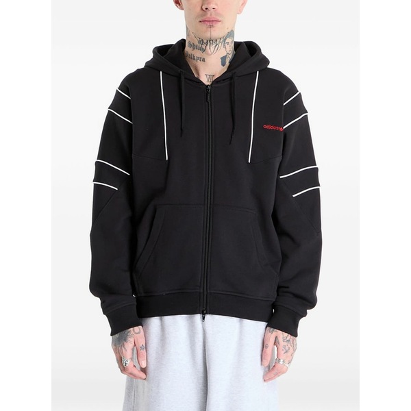 アディダス メンズ パーカー・スウェットシャツ アウター Cutline hoodie Black|asty