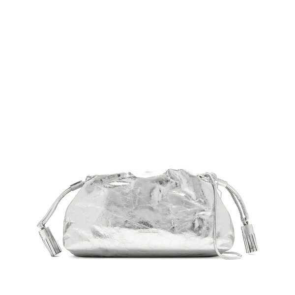 ヴェロニカ ベアード レディース クラッチペダル御徒面子 御徒面子 Metallic crinkled-effect clutch bag Silver