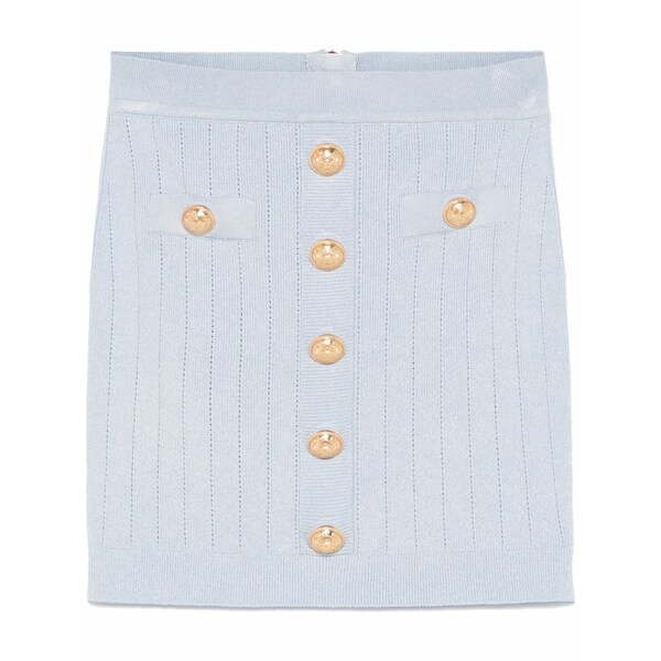 バルマン レディース スコート ボトムス Coin-buttons detailed mini skirt Blue