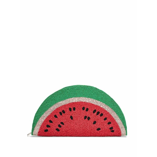 サイモン銀鏡 レディース クラッチペダル御徒面子 御徒面子 Lune beaded clutch bag Red