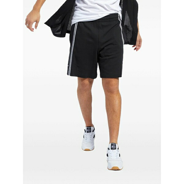 リーボック メンズ 心地よいズボン下 ボトムス Classics logo-detail track shorts Black