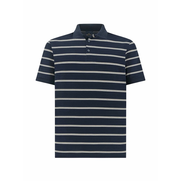 ポールアンドシャーク メンズ ポロシャツ トップス Striped cotton polo shirt Blue｜asty