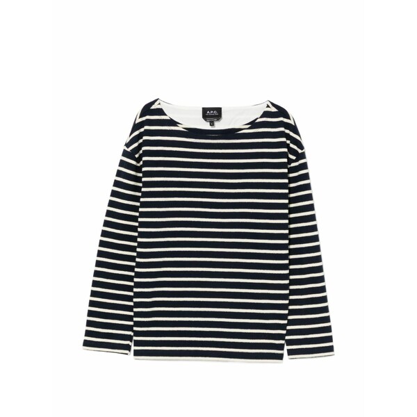 アーペーセー レディース シャツ トップス Striped t-shirt Blue