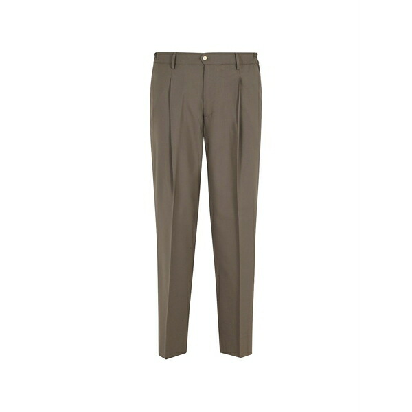 ブリ後押し 1949 メンズ 心地好いズボン下 ボトムス Pleated-front trousers Brown