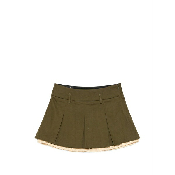 アールサーティーン レディース スコート ボトムス Pleated mini skirt Green
