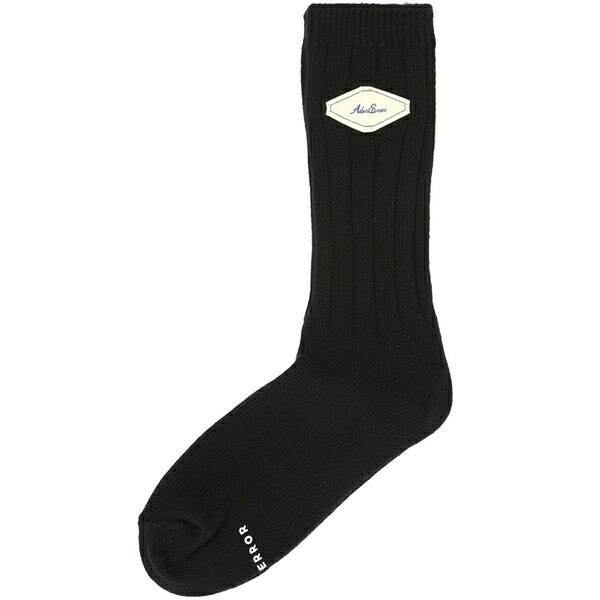 アーダーエラー レディース ソックス アンダー御召しもの Logo-patch socks Black