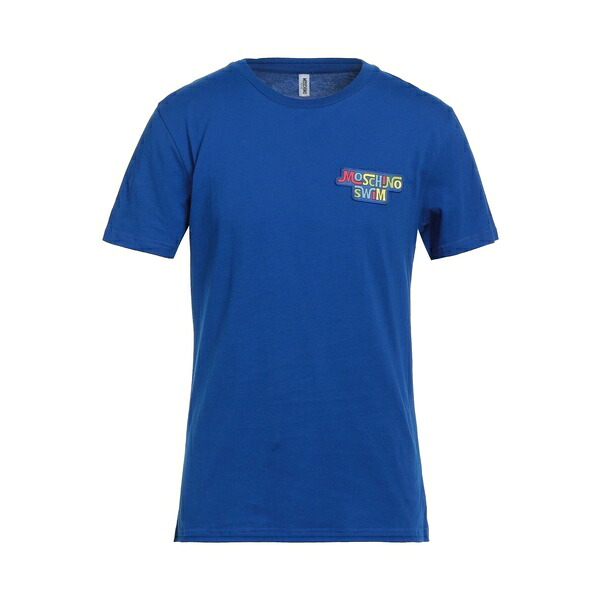 【送料無料】 モスキーノ メンズ Tシャツ トップス T-shirts Blue｜asty