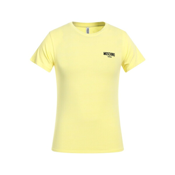【送料無料】 モスキーノ メンズ Tシャツ トップス T-shirts Yellow|asty