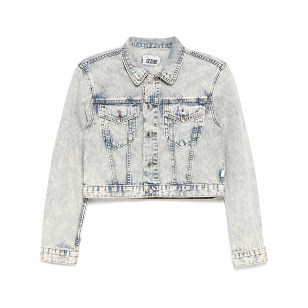イズエ レディース ジャケット＆ブルゾン アウター Cropped denim jacket Blue｜asty