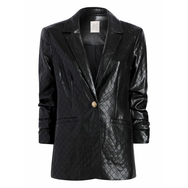 サンクアセプト レディース 上衣＆上衣 アウター Khloe quilted blazer Black