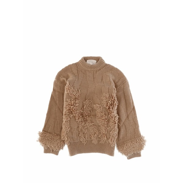 サーカス・泊まり レディース 編み物\u0026スウェーター アウター Fringed sweater Neutrals