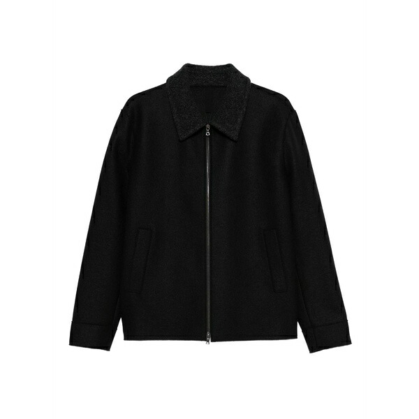 ハリスワーフロンドン メンズ ジャケット&ブルゾン アウター Zip-front collar shirt jacket -|asty