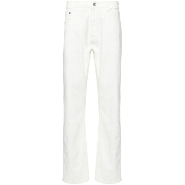 エトロ メンズ デニムパンツ ボトムス Paisley-jacquard straight-leg jeans White｜asty
