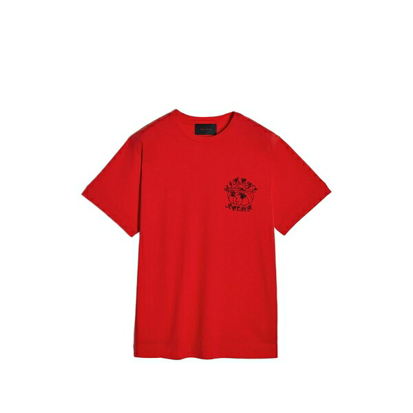 シモーネ・ロシャ メンズ Tシャツ トップス Dim sum logo-print t-shirt Red｜asty