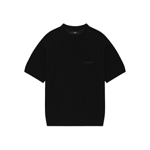 アミリ メンズ Tシャツ トップス Logo-print t-shirt Black｜asty 101,640円