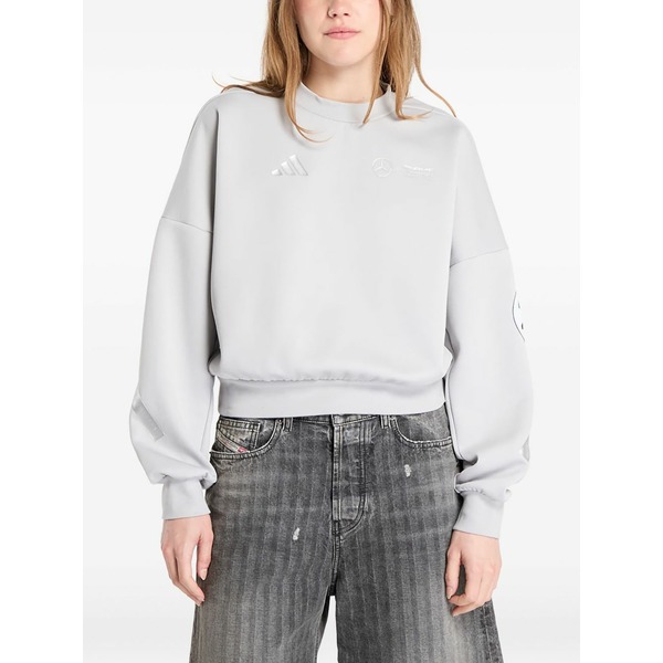アディダス レディース ニット&セーター アウター X mercedes amg logo sweatshirt Grey｜asty