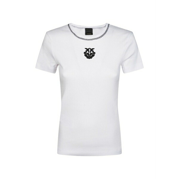 ピンコ レディース プルオーバー トップス Logo t-shirt White