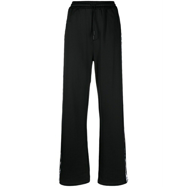ディースクエアード レディース カジュアルパンツ ボトムス Logo-tape wide-leg track pants Black|asty