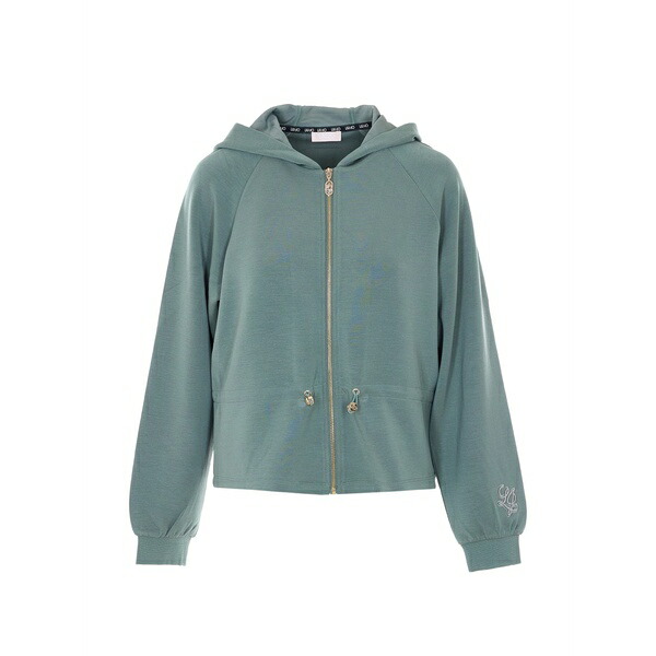リュージョー レディース パーカー・スウェットシャツ アウター Zip hoodie Green