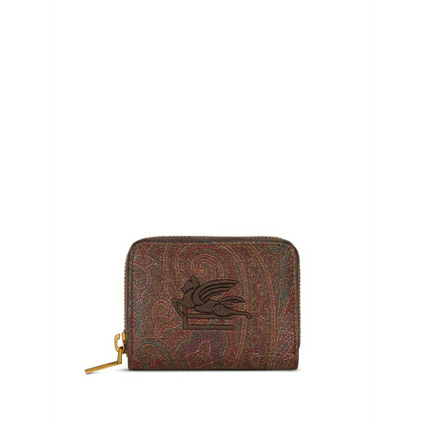 エトロ レディース 財布 アクセサリー Pegaso zip-around wallet Brown|asty