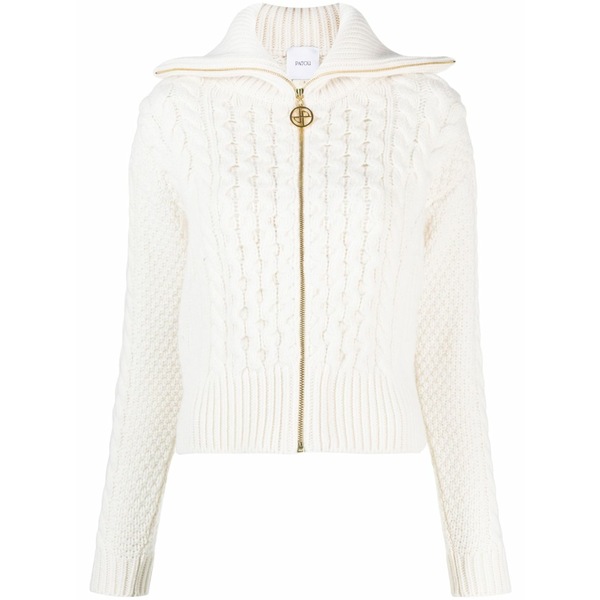 ジャンパトゥ レディース ニット&セーター アウター Zip-fastening knitted jumper White｜asty
