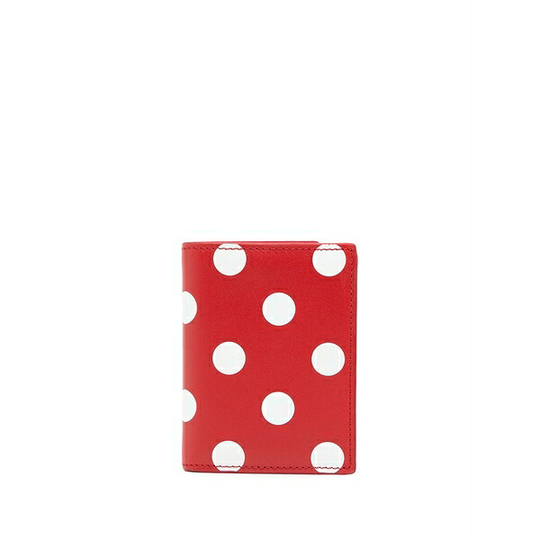 コムデギャルソン レディース 紙入れ 付属品 Polka dot-print cardholder Red