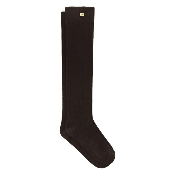 ガニー レディース ソックス アンダー御召しもの Logo-detail socks Brown