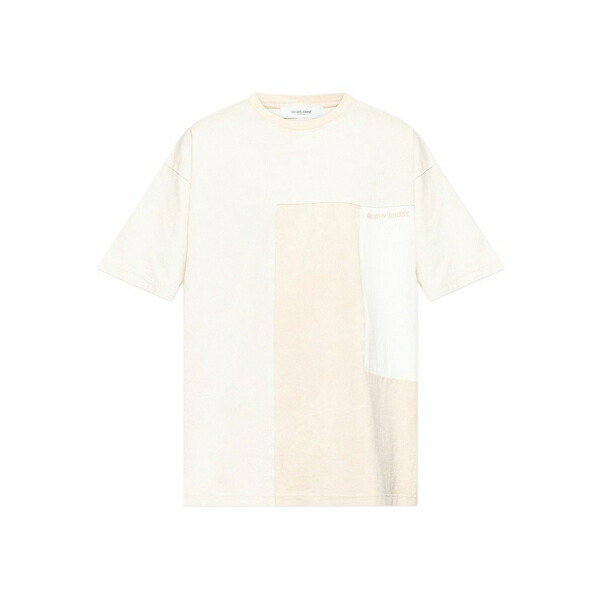 ゴールデングース メンズ Tシャツ トップス Colour-block logo-detail t-shirt Neutrals｜asty 48,480円