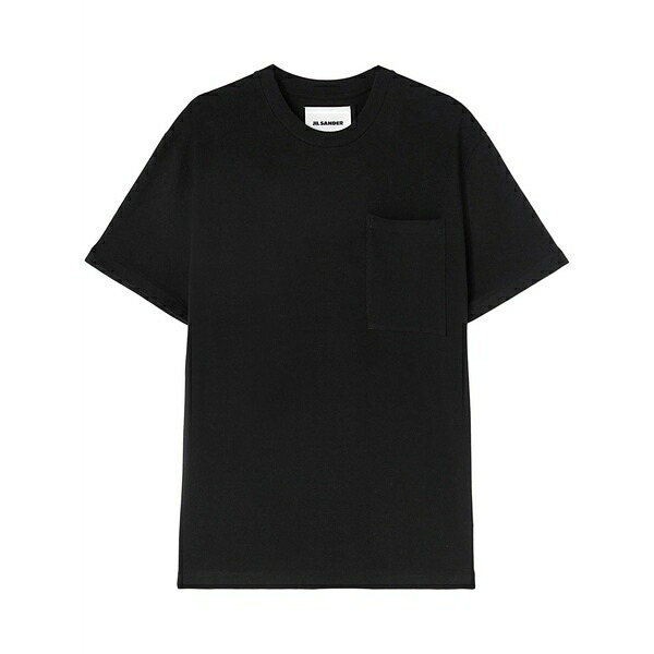 ジル・サンダー メンズ Tシャツ トップス Crew-neck cotton t-shirt Black｜asty