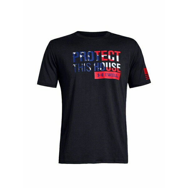 アンダーアーマー メンズ Tシャツ トップス Printed t-shirt Black｜asty