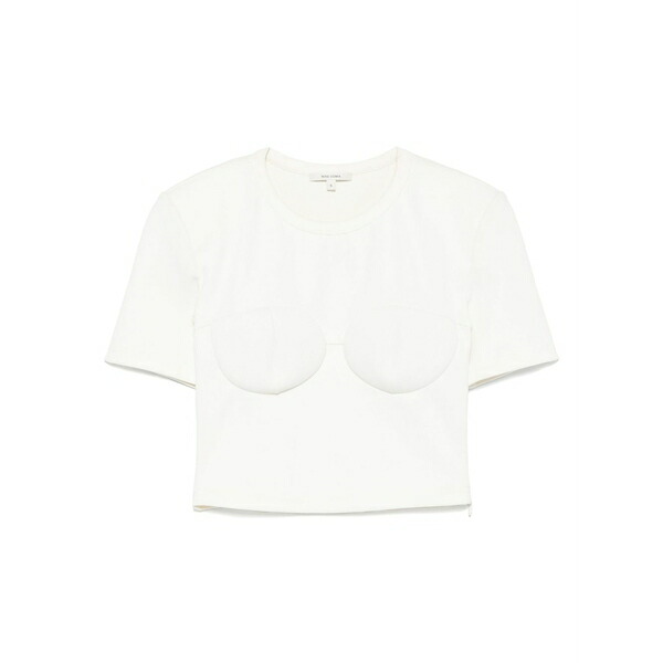 ネンシ ドジャカ レディース Tシャツ トップス Cotton t-shirt White|asty