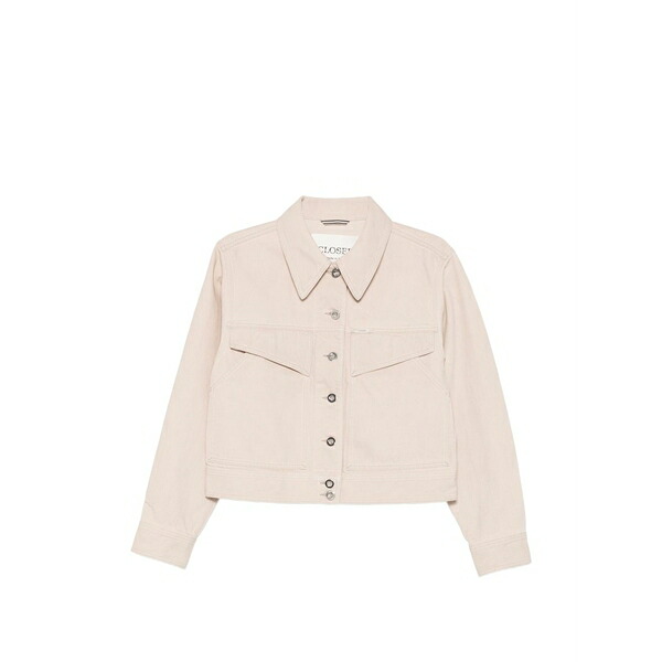 クローズド レディース 上衣＆上衣 アウター Button-fastening pocket jacket Neutrals