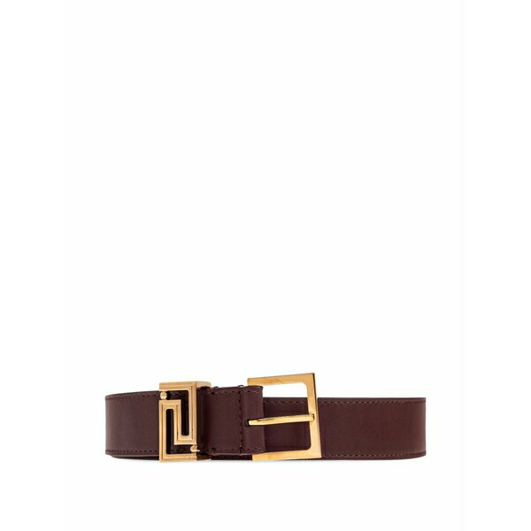 ヴェルサーチ レディース 三尺帯 添え物 Greca goddess leather belt Red