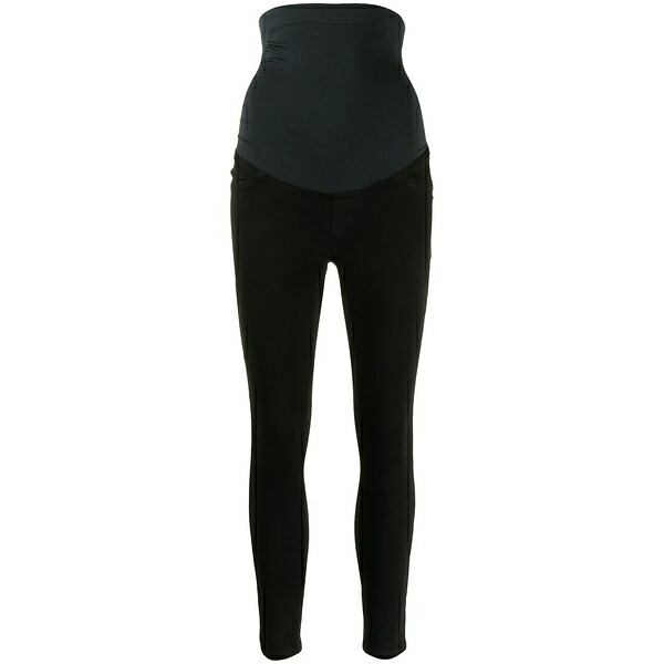 スパンク レディース レギンス ボトムス High-waisted stretch-fit leggings Black