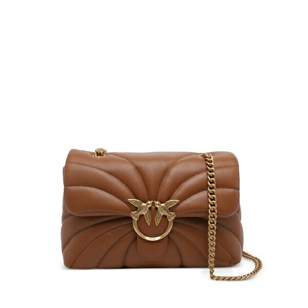 ピンコ レディース ショルダーバッグ バッグ Love puff quilted shoulder bag Brown｜asty