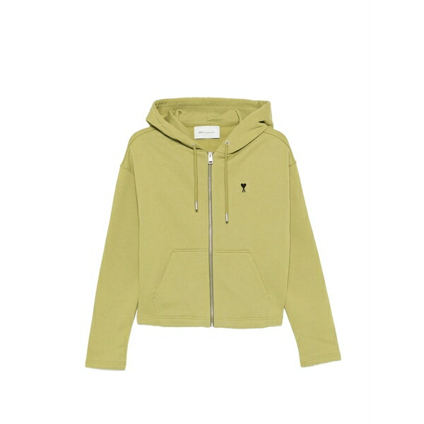意中の女 レディース パーカー・スウェットシャツ アウター Ami de coeur zip-up hoodie Green