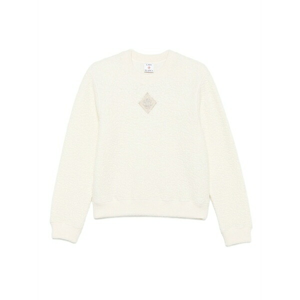 カサブランカ レディース ニット&セーター アウター Logo-detail sweatshirt White|asty