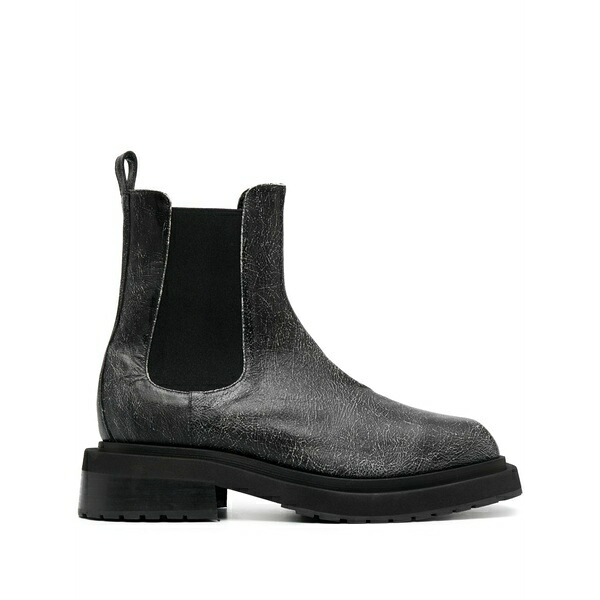 エコーズ・ラッタ メンズ ブーツ シューズ Mike cracked-effect leather boots Black