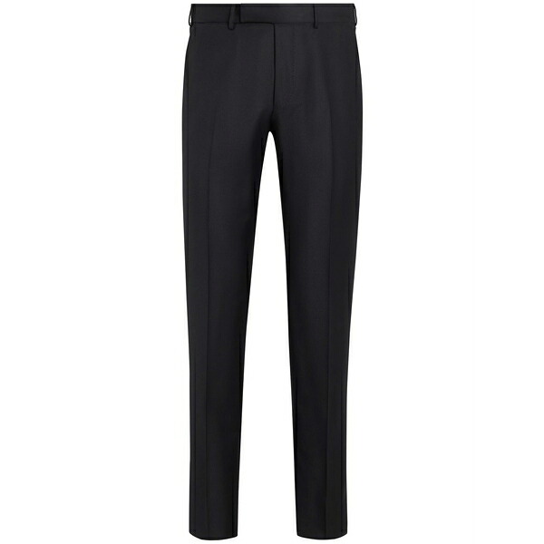ゼニア メンズ カジュアルパンツ ボトムス Trofeo tailored wool trousers Black|asty
