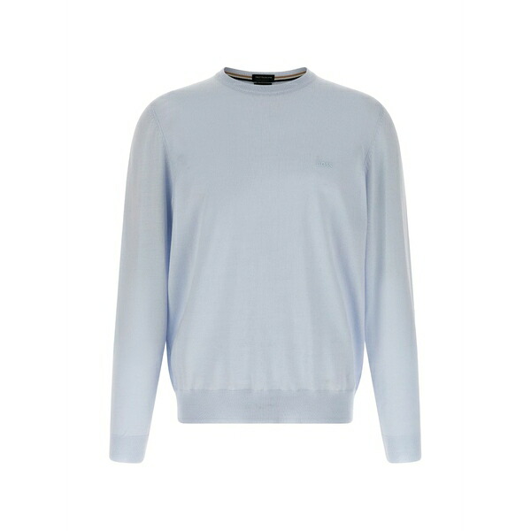 ボス メンズ ニット\u0026セーター アウター Logo-embroidery crew-neck sweater Blue