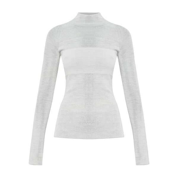 ヴェルサーチ レディース ニット&セーター アウター Long-sleeve roll-neck sweater Neutrals｜asty