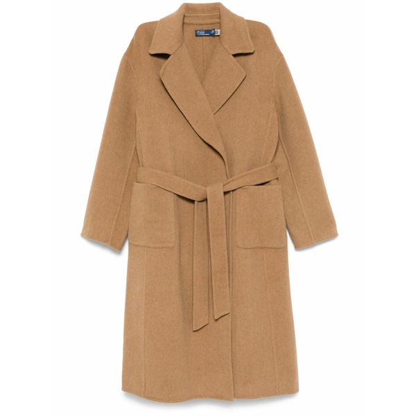 ラルフローレン レディース 厚地の外套 アウター Wool coat Brown